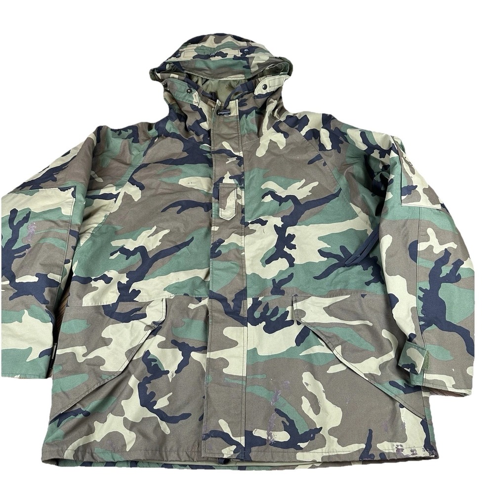 US Military Gore-Tex Jacket Woodland Camo ECWCS Cold Weather Parka & Pants XL
